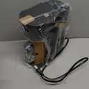 Single Serve One Cup Coffee Maker, for K Cups and Grounds, Mini Coffee Maker with Portable Handle, 6 to 12 Oz Brew Size, for Travel, Camping, Office, RV and Dorm, 120V, Black and Gold