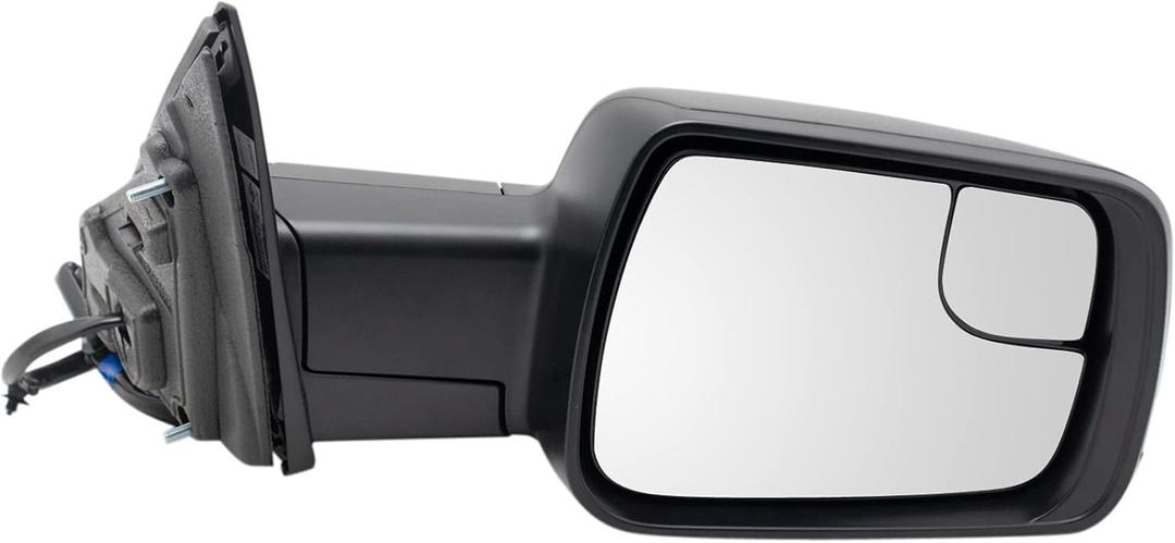 TRQ Passenger Side Power Folding Heated Mirror Blind Spot Indicator Textured Black Compatible with 2019-2022 Ram 1500 CH1321473