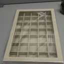 Frebeauty Velvet Jewelry Tray,35 Grid Jewelry Organizer with Clear Lid,Earring Holder Organizer Case with Clasp,Drawer Insert for Rings Studs,13.8 x 9.5 x 2 Inches,Gift for Women Girls(Beige)