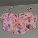 SHENHE Women's Sexy Floral Corset Top Tie Dye Bustier Dressy Crop Tops Backless Concert Top Purple L