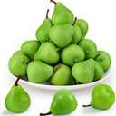 27 Pcs Small Fake Pears,Mini 1.8 Inch Artificial Pear for Decoration, Realistic Plastic Fake Fruits for Home Kitchen Party Decor