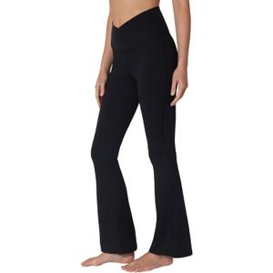 Yogalicious Women's Flare Legging Crossover High Waisted Squat Proof Bootcut Yoga Pant 29"/31.5" (Small)