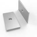 2.5 Camber Caster Shim  Steel Alignment Correction, Universal Suspension Spacer, Anti-Rust for Truck SUV Car (White Zinc Plated)