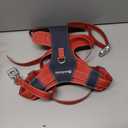 MagEase Dog Harness with 4 FT Leash | Anti-Wrinkle & Anti-Bite Microfiber Leather | Ultra-Soft & Skin-Friendly | 450LB Escape-Proof Magnetic Buckle - Easy On/Off (RED, Extra Large)