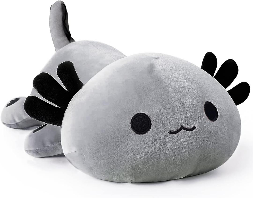 Onsoyours Cute Axolotl Plush, 19" Soft Large Stuffed Animal Salamander Big Plush Pillow, Kawaii Plushie Toy for Kids (Gray Axolotl, 19")