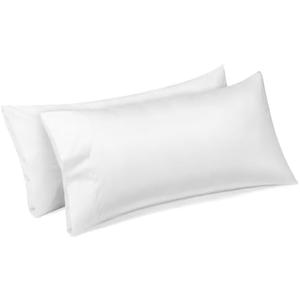 Comfyanno King Size Pillow Cases Set of 2, Soft & Breathable Pillowcases, Envelope Closure, Wrinkle-Free, Fade & Stain Resistant, Brushed Microfiber Fabric, Bed Pillow Covers - 20” x 40”, White