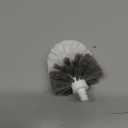 MR.SIGA Toilet Bowl Brush and Holder, Premium Quality, with Solid Handle and Durable Bristles for Bathroom Cleaning, White, 1 Pack (One Size)