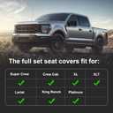 for Ford 2025 2026 F150 Seat Covers 2009-2026 F250 F350 F450 2017-2026, Size: 5 Seats full set-F150 2009-2026