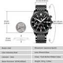 NIBOSI Watches for Men Analog Quartz Chronograph Waterproof Luminous Designer Men's Wrist Watches Business Work Sport Casual Dress Watch Elegant Gifts for Men