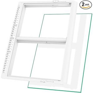UPGRADED 240364787 Refrigerator Crisper Drawer Cover with 240350608 Crisper Glass Replacement Compatible with Frigidaire kenmore Refrigerator Drawer Replacement, Fridge Crisper Pan Drawer Cover