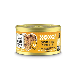 I and love and you XOXOs Wet Cat Food - Chicken + Tuna Stew- Grain Free, Filler Free, 3oz Pack of 24 Cans, Best By June 22,2025