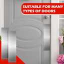 6 Pcs Door Scratch Protection Plate Door Metal Kick Plate 4" x 16" Self Adhesive Stainless Steel No Drill Kickplate for Interior, Exterior Doors, Sliver