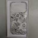 SCORPIFY for iPhone 17 Pro Case [Compatible with MagSafe] with Matte Queen of Flower Floral Design, Cute Clear Magnetic Phone Cover for Women Girls, [Non Yellowing] Black Slim Bumper