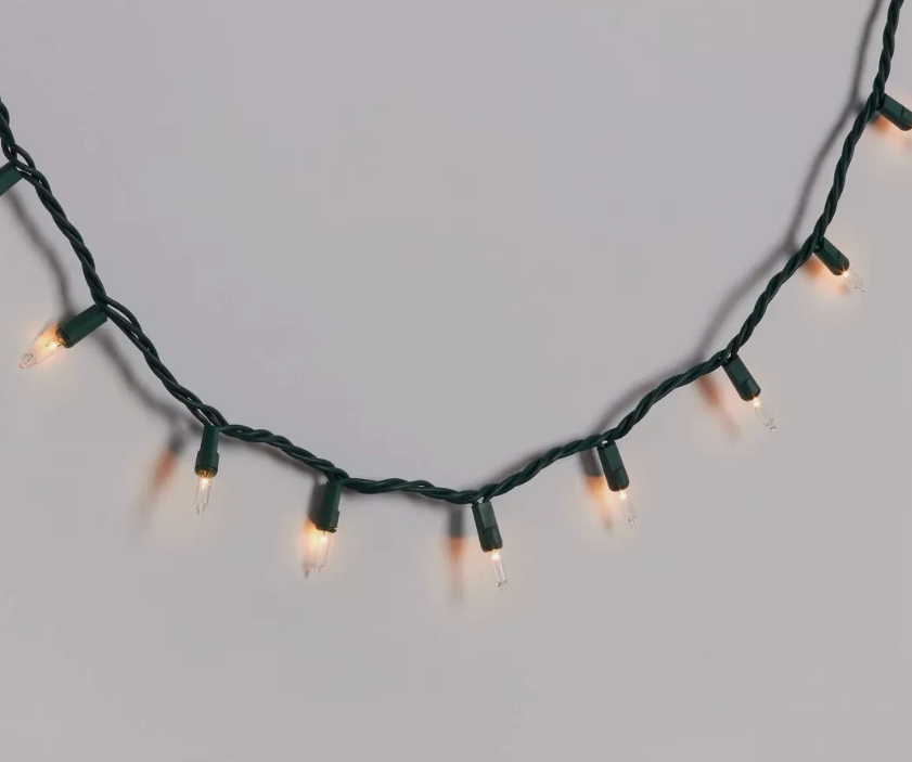 50ct Incandescent Mini Christmas String Lights with Green Wire - Wondershop 50ct Incandescent Mini Christmas String Lights with Green Wire - Wondershop