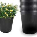 10 Packs 5 Gallon Flexible Nursery Pot Plastic Gallon Pots for Plants Suitable for Indoor and Outdoor, 10 Pcs 5 Gallon