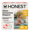 The Honest Company Clean Conscious Diapers Plant-Based Sustainable Wild Thang and Flower Power Club Box Size 3 16-28 lbs 62 Count