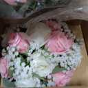 BLOSMON Fake Flowers Ball Centerpieces: 2 Pcs, Pink White Rose Babys Breath