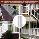 Yaocom 4 Pack Railing Spindles White Vinyl Deck Railings Colonial Style Deck Balusters for European Home Decorative Outdoor Stair Porch Fencing Railings (1-3/8" Sq X 32",Vinyl Railing)