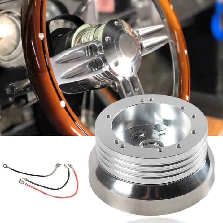 5 & 6 Hole Billet Steering Wheel Hub Adapter (Silver)