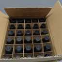 Bekith 30 Pack 2 oz Boston Round Glass Bottle with Black Caps, Amber
