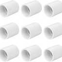 9PCS 1 Inch PVC Pipe Coupling Adapter Pipe Fitting Connectors Socket x Socket for Sprinkler, Drip Irrigation System, Pipes Extension HE050-1