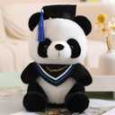 2024 Graduation Panda Bear with Black Cap Graduation Gift 10 Inch Stuffed Animal Graduation Plush Panda Bear Class of Graduation Decoration for College Graduation (Panda-Blue)