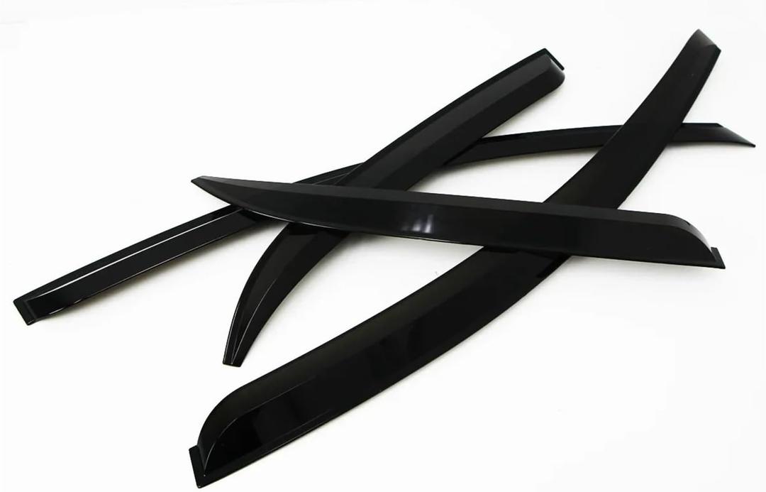 Window Visor Car Door Visor Side Window Deflector Shade Sun Rain Shield Silver Trips Eaves Fit for Kia Morning, HUIM SHSE3 STORE-1