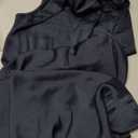 PRETTYGARDEN Women's 2025 Summer Satin Dress Elegant Sleeveless Mock Neck Cocktail Party Maxi Dresses (Dark Navy, Small)