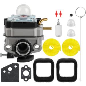 753-06258A Carburetor for Ryobi RY251PH RY252CS RY254BC 2 Cycle 25cc Engine Cultivator String Trimmer Edger with 560873001 Air Filter Tune-Up Kit