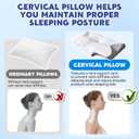Neckhaven Pillow Snoring for Sleeping Ergonomic Sleep Apnea Pillow with Memory Foam Cervical Neck Pillow for Pain Relief with Pillowcase (Gray)
