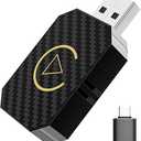 2-in-1 Wireless CarPlay Adapter and Android Auto Adapter – Converts Wired to Wireless for Cars 2016+, Plug & Play, USB-A to USB-C for iOS10+/Android 11+