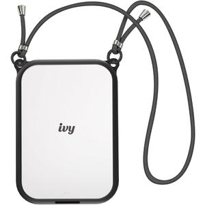 2 x Silicone Case for Canon Ivy 2 Mini Photo Printer with Neck Strap Lanyard, Anti-Scratch Slim Fit Lightweight Protective - Black