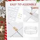 6 Pcs Christmas Tree Fences 15.75"L x 11.8"w Wooden Tall White Picket Fence Gate Decoration Around Christmas Tree Barrier Border for Dog Pets Baby Kids Xmas Holiday Wedding Garden Home Party