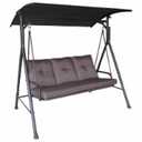 HD Designs Outdoors® Monterey Three Seat Cushion Swing - Brown