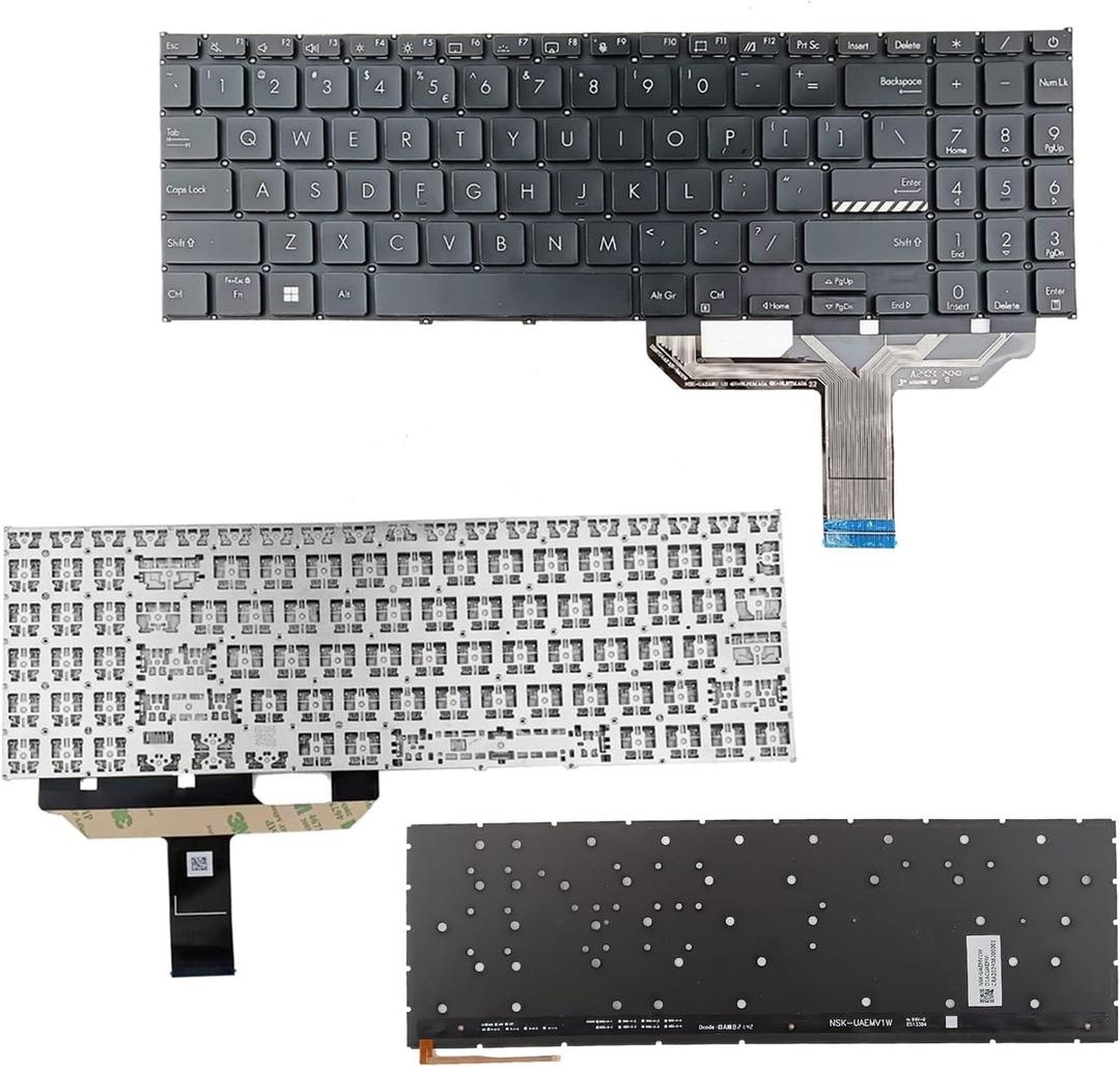 Replacement Keyboard Compatible with Asus Vivobook X1602 P1605, VivoBook 15 A1502 D1502 F1502ZA F1502VA F1504 M1502 X1502ZA X1504, Vivobook 15 OLED X1505 M1505, with Backlit