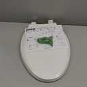 KOHLER 4636-RL-0 Cachet ReadyLatch Elongated Toilet Seat Slow Close, Soft Close Toilet Seat Quiet Lid, Contoured Grip-Tight Bumpers Installation Hardware, Apartment Essentials, White