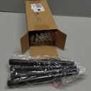 Baquler 24 Pcs Black 9.7 Inch LED Flameless Taper Candles Bulk Battery Operated Taper Candles Flickering Candlesticks for Wedding Church Holiday Table Decoration