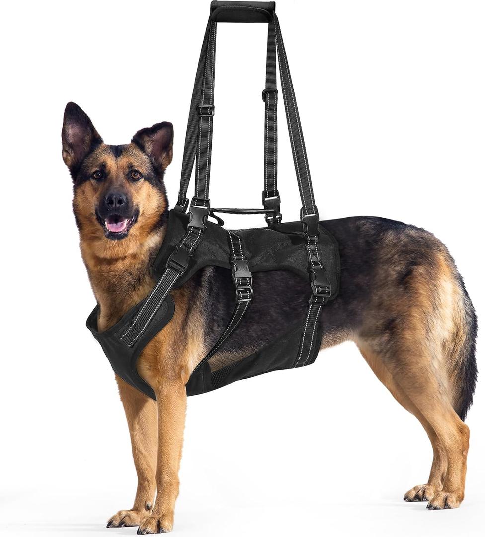 BENCMATE Dog Harness, Dog Lift Harness, Multipurpose Designed Harness with Reflective Strips, Dog Rehabilitation Lifts Vest for Old, Disabled, Joint Injuries, Arthritis, Paralysis Dogs(XX Large)