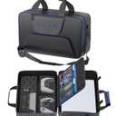 Carrying Case Compatible with PS5/Slim/Pro Disc & Digital, P S5 Travel Case for Play 5 Controllers, PS Portal, Game Discs, PS 5 Protective Travel Bag Play 5 Carry with Zipper Pocket, Black and Blue