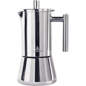 LAOION Stovetop Espresso Maker, 12Cup 17.5 oz Moka Pot, Stainless Steel Cuban and Italian Coffee Maker for Cafetera Cubana, Greca De Cafe Induction Stovetop Compatible, Coffee Gift for Home Travel