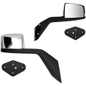 Aostirmotor Chrome Hood Mirrors Fit for 2000-2015 VOLVO VNL Truck Pair Hood Side Mirrors Assembly replacement for Volvo VNL Left Driver and Right Passenger Side (Chrome).1 Piece