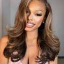 Medium To Long Wig With Highlights