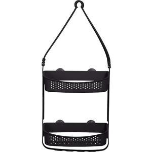 Bath Bliss 2 Way Convertible Bathroom Shower Caddy | Adjustable Mounting Arms | Loofah & Razor Hooks | Storage & Organization | Rust Resistant | Large and Small Bottles | Grey