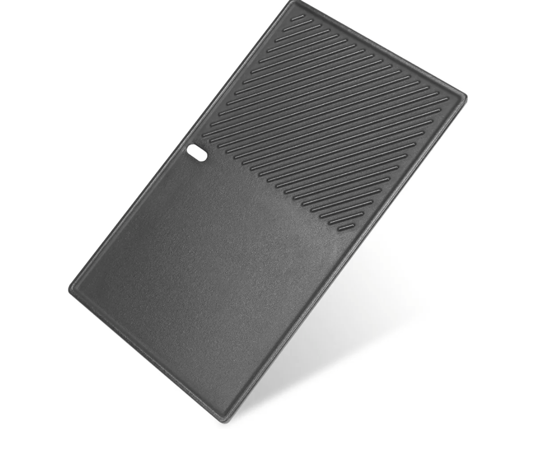 QuliMetal 66089 Griddle for Weber Genesis II/LX 400 Series Grills, Grill Part for Weber GS4 Genesis 2 E410, E415, E435, S-435, LX E-440, Cast Iron for Weber Genesis ii Griddle Insert