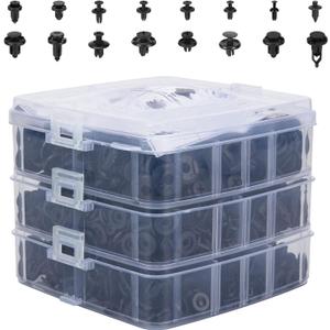 620 Pcs Car Retainer Clips Plastic Fasteners Kit Fender Rivet Clips 16 Most Popular Sizes Auto Push Pin Rivets Set for Toyota GM Ford Honda Acura Chrysler