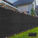 Windyun 3 x 100Ft Wind Screen Privacy Screen Fence Black 150 GSM 88% Blockage with 100 Cable Zip Ties Heavy Duty Commercial Residential Netting Fence Cover for Outdoor Wall Garden Yard Backyard