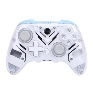 Wisoqu BT Game Controller, WL Controller with Hall Trigger RGB Light Burst for, PC, OS X, and Steam Deck, 2.4G WL with USB Cable (White)