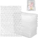 200 Pack 4x8 Inch Bubble Cushion Wrap Bags for Shipping Packing Small Clear Bubble Out Pouches Double Walled Bubble Cushioning Bags for Moving Storage