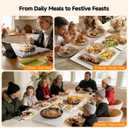 FEPPO Warming Trays for Buffets Party, Extra-Long 47"x15" 3-in-1 Modular Food Warmer with Independent Temp & Timer Control, Glass Food Warming Mat, Ideal for Catering & Gatherings
