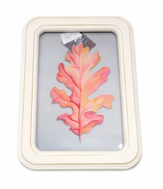 11.8in Clear Wall Sign Leaf Red